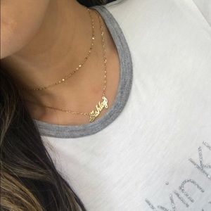 10k chain necklace and ankle bracelet